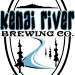 Logo for Kenai River Brewing Co. with trees and river running between them.