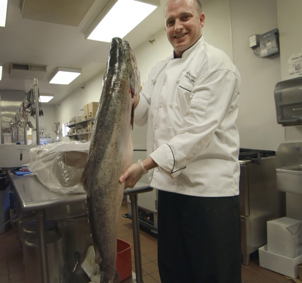 Chef Jeff with Copper River Salmon