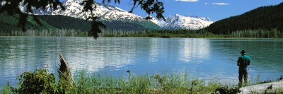 Fisherman on Alaskan Lake