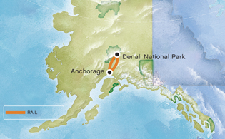 Anchorage - Denali - Anchorage map