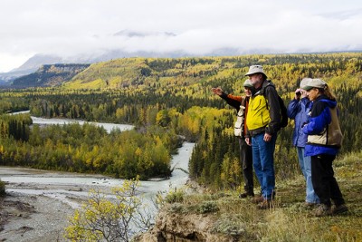 Copper River Discovery Tour - People walking through the wilderness.