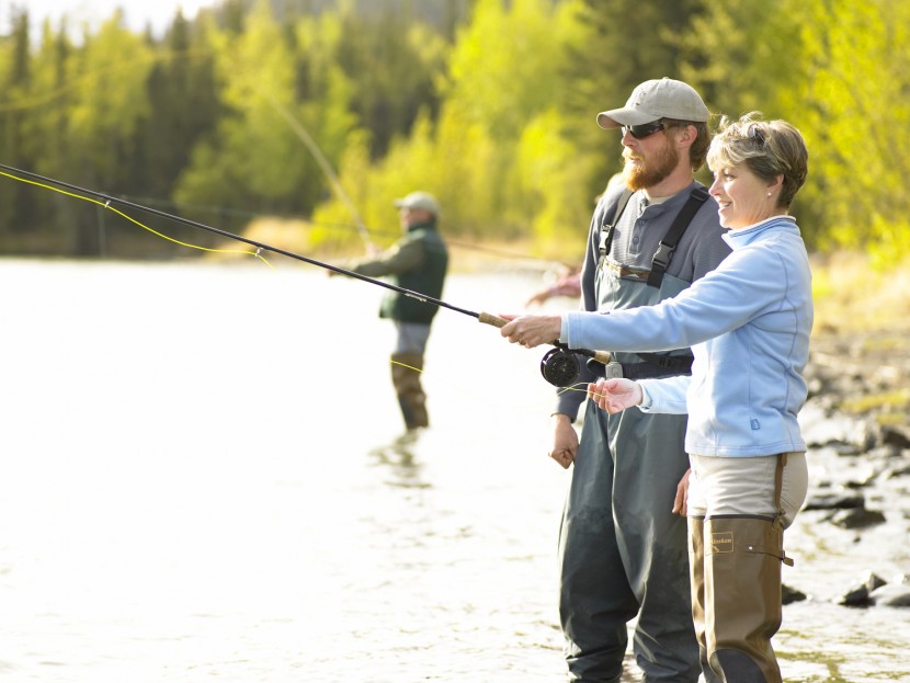 Flying fishing in Alaska