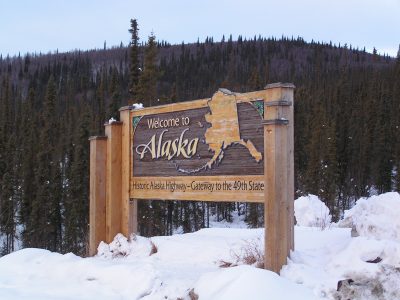 Welcome to Alaska sign