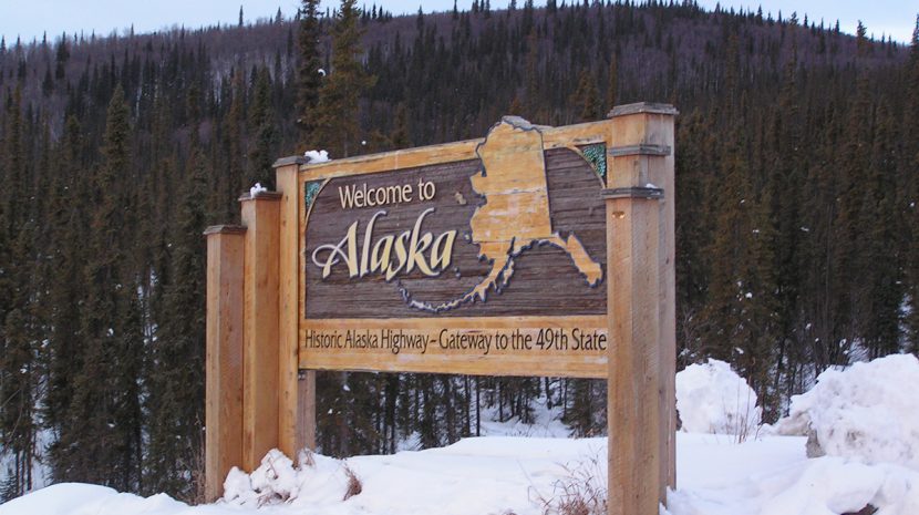 Welcome to Alaska sign