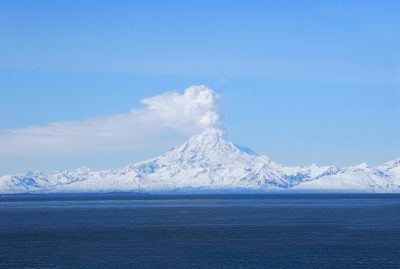 Mt Redoubt in Alaska.