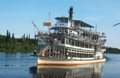 The Riverboat Discovery sternwheeler on the Chena River