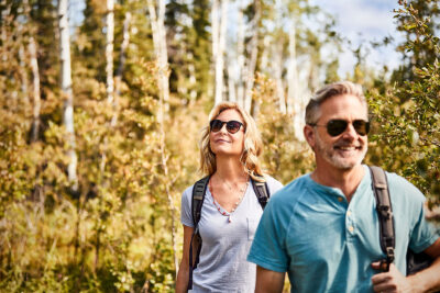 Couple hiking